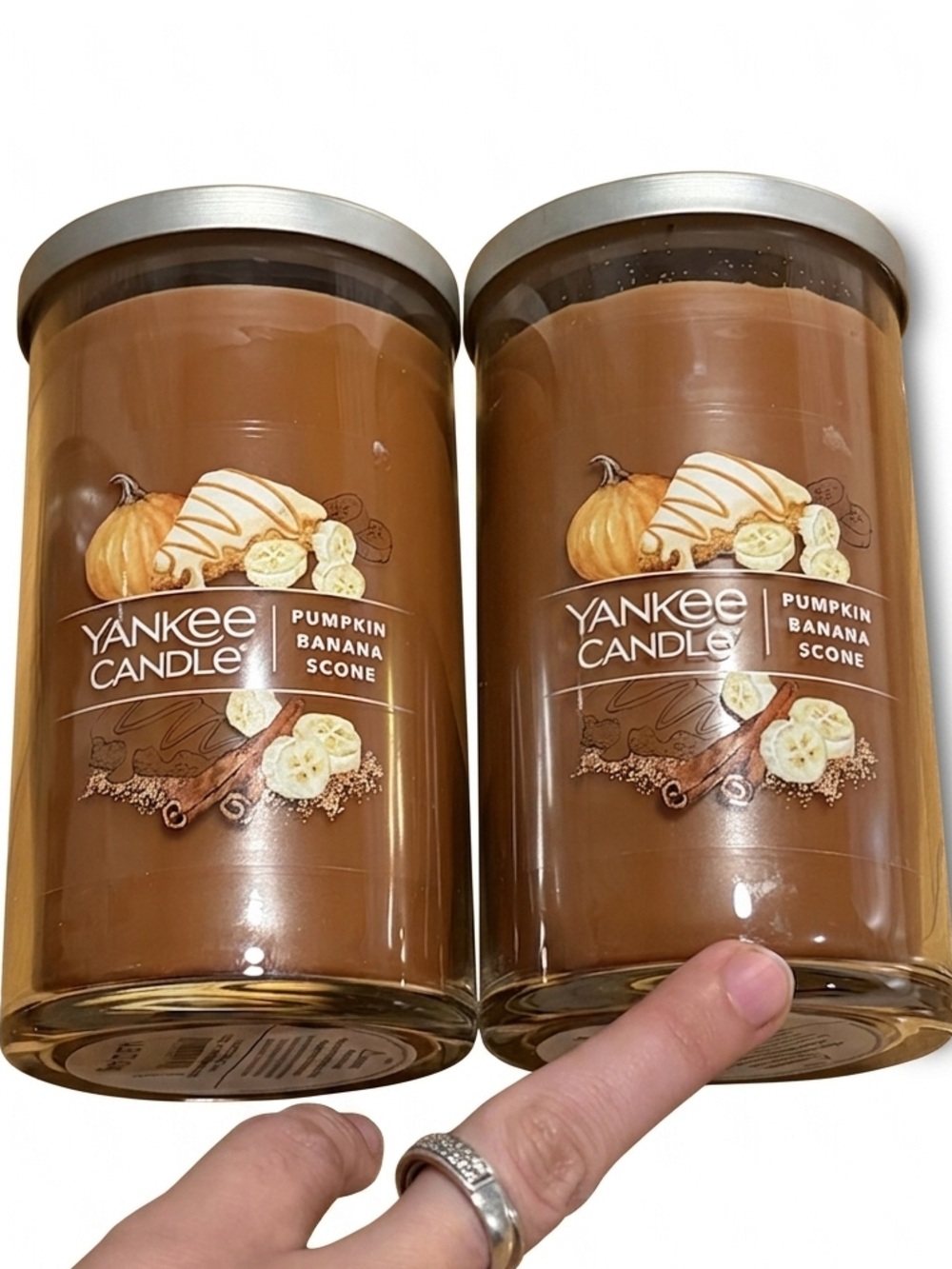 Yankee‎ Candle Pumpkin Banana Scone 14.25-oz. Medium Pillar Candle 2 candles
